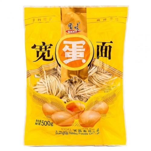 顶味 宽蛋面500g