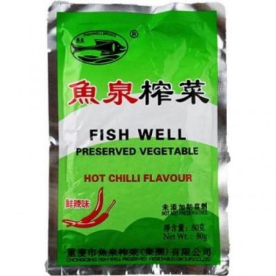 鱼泉榨菜 鲜辣味 80g 2包