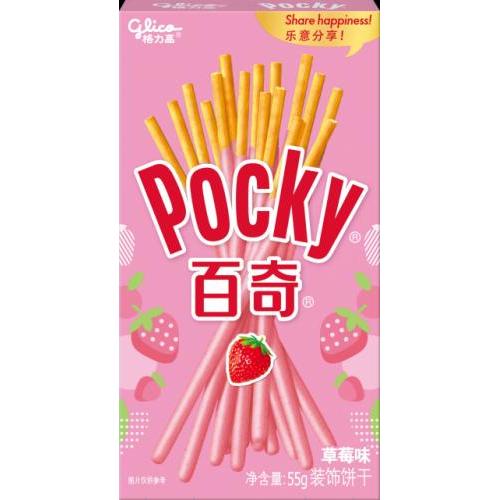 百奇 草莓味饼干棒 55g