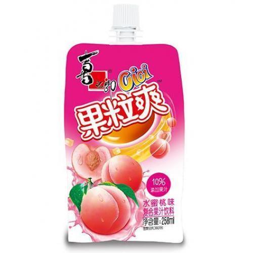 喜之郎果粒爽 水蜜桃味 258ml