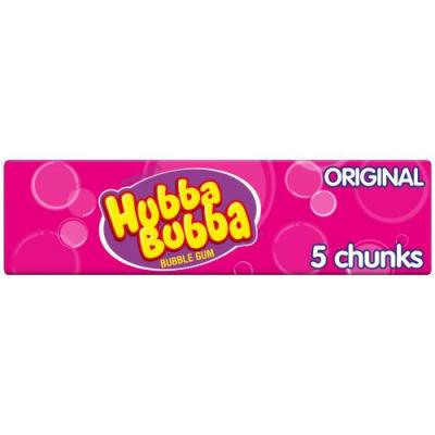 Hubba Bubba Original Flavour Bubble Gum 5 Chunky Chews