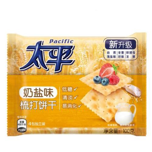 太平梳打奶盐⼝味100g