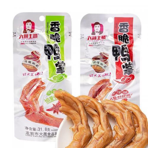 土楼 香脆鸭掌 清香味 麻辣味 32G