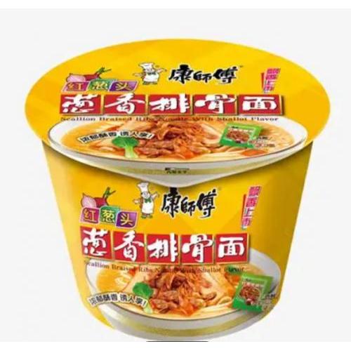 康师傅 经典桶面 葱香排骨味 108g