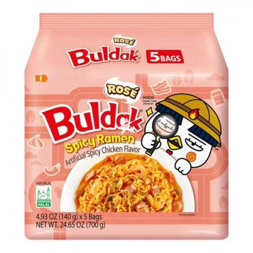 三养奶油火鸡面奶油玫瑰味出口版 SY 五连包140g*5